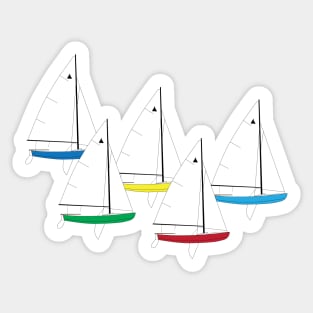 Interlake Sailboats Racing Sticker